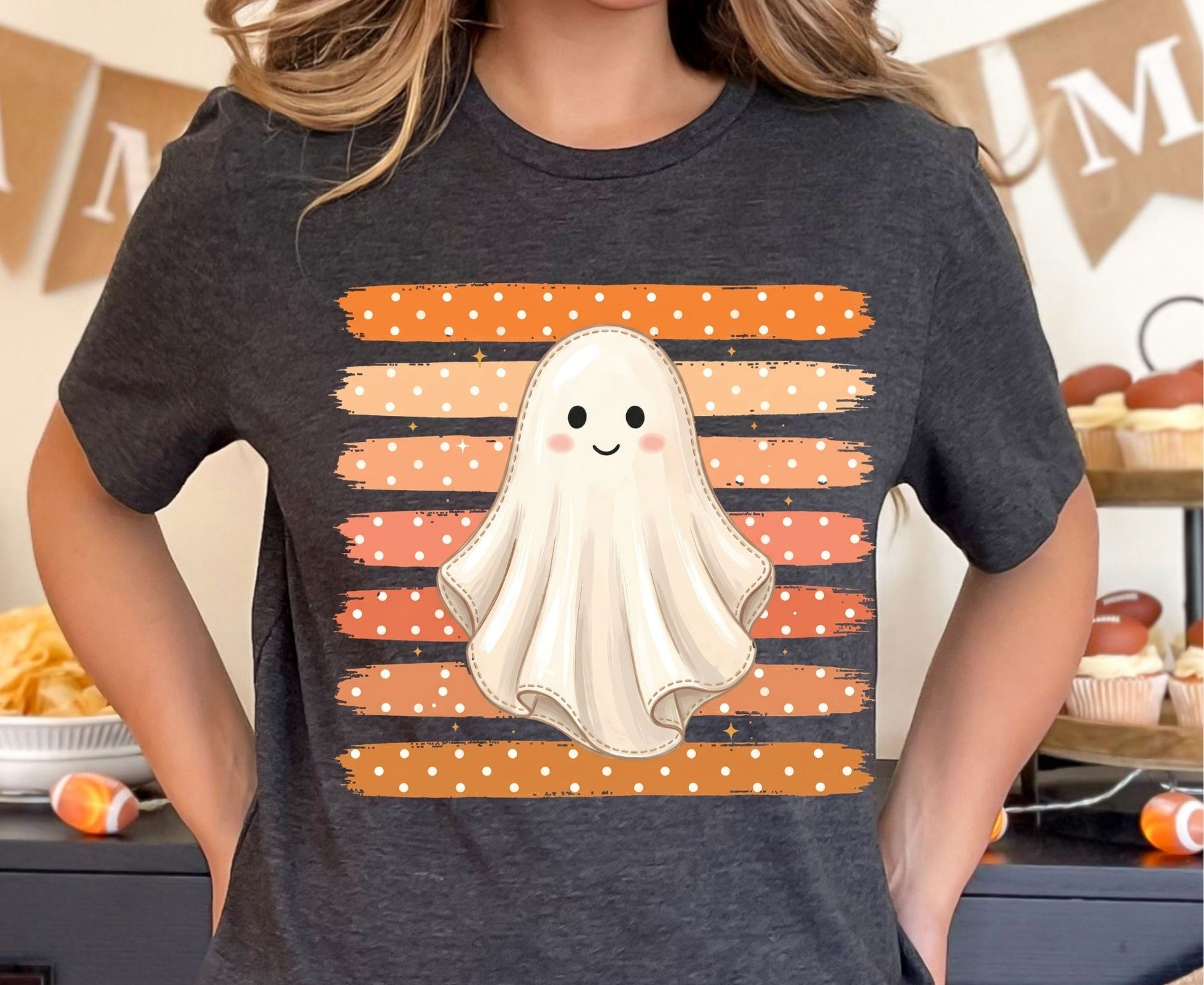 Halloween Premade Gang Sheet Ghost Pumpkin DTF Transfer ready to Press Retro Spooky Season Heat Transfer For Shirts Holiday Gifts