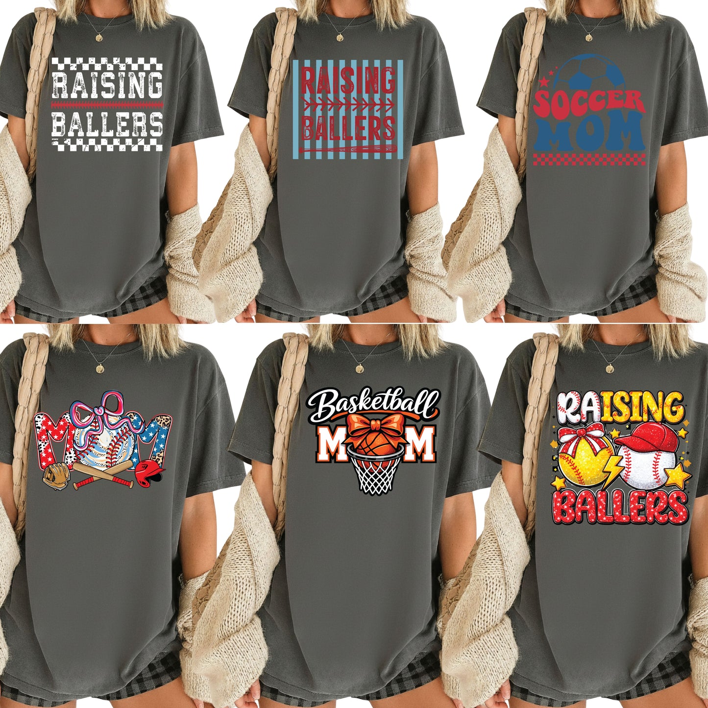 Basketball Comfort Colors T Shirt Raising Baller Apparel Game Day Soccer Mom Tees Basketball Mom Gift Shirts