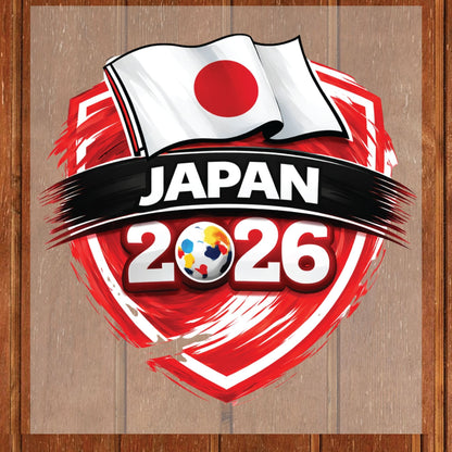 Japan World Cup 2026 DTF Transfer Ready to Press Samurai Blue Soccer Heat Transfer For Shirts Football Supporter UV Sticker Prints