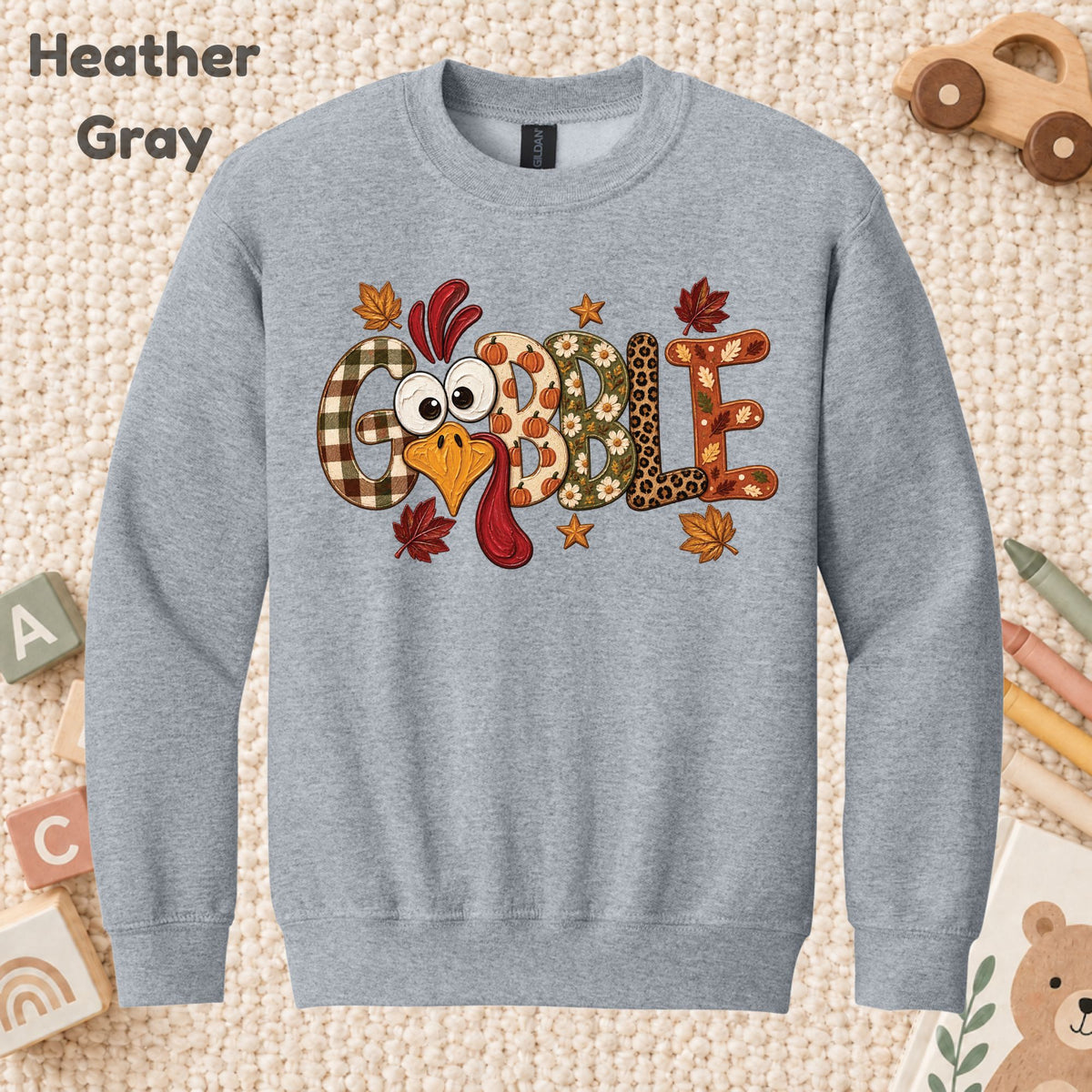 Gobble Turkey T-Shirt, Plaid Leopard Thanksgiving Tee, Funny Fall Sweatshirt