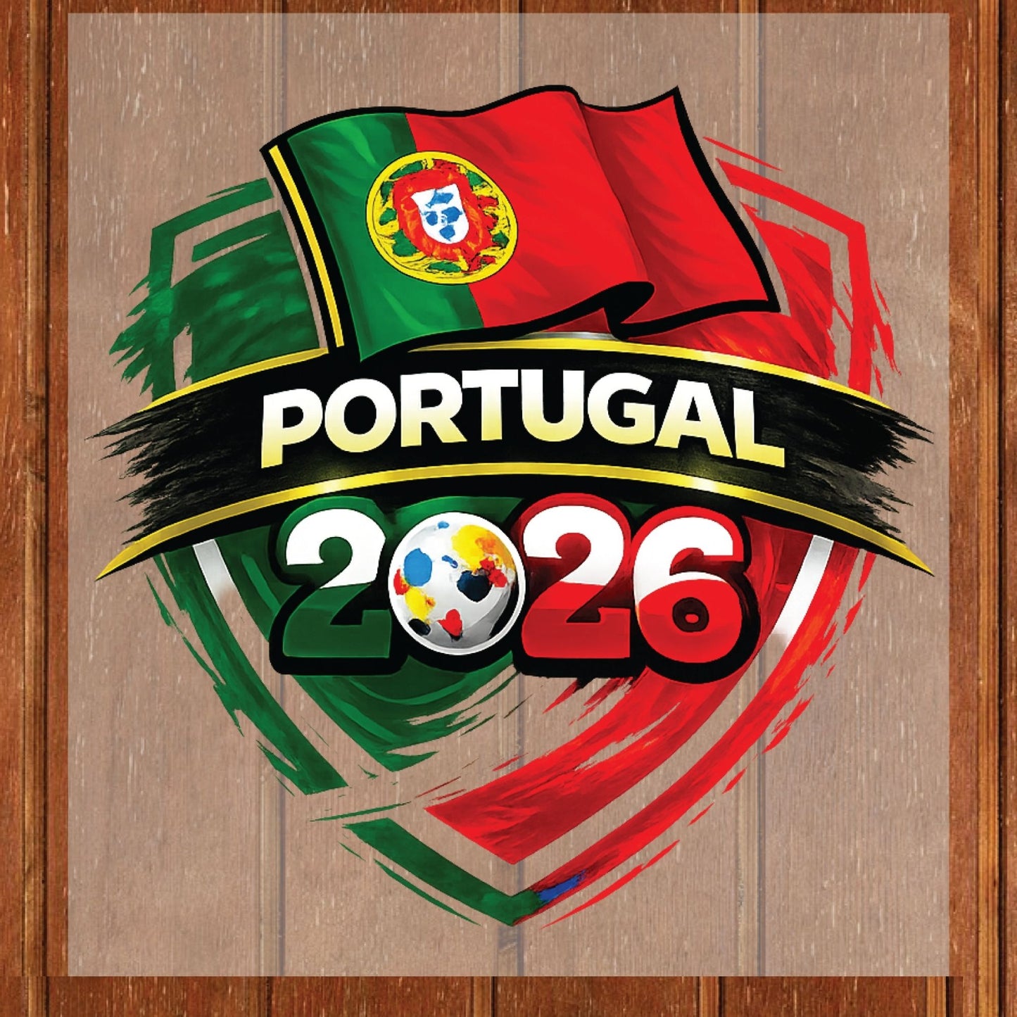 Portugal World Cup 2026 DTF Transfer Ready to Press Seleção das Quinas Soccer Heat Transfer For Shirts Football Supporter UV Sticker Prints