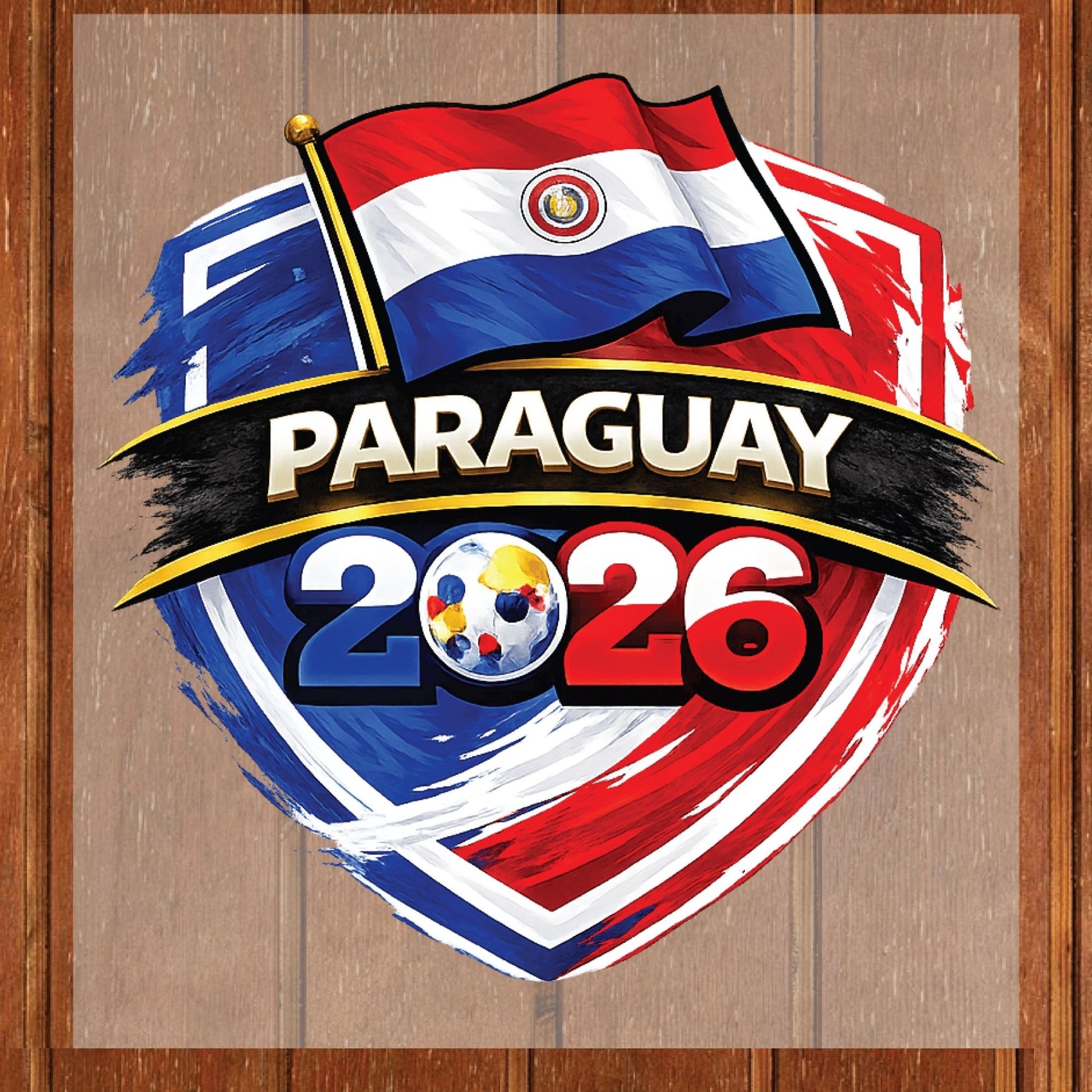 Paraguay World Cup 2026 DTF Transfer Ready to Press La Albirroja Soccer Heat Transfer For Shirts Football Supporter UV Sticker Prints