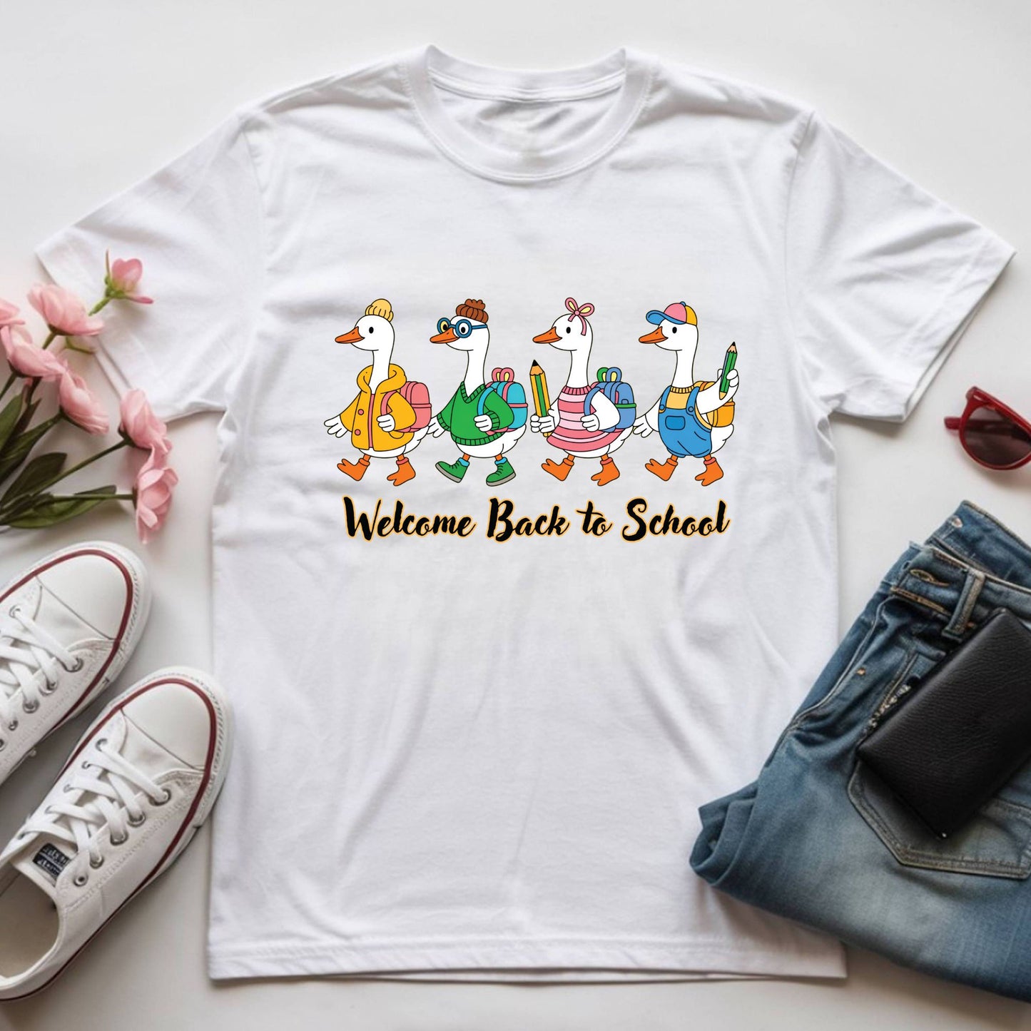 Back To School Shirt Welcome Back To School Silly Goose Kids Tees First Day Of School Gift For Youth Kindergarten Student Shirts