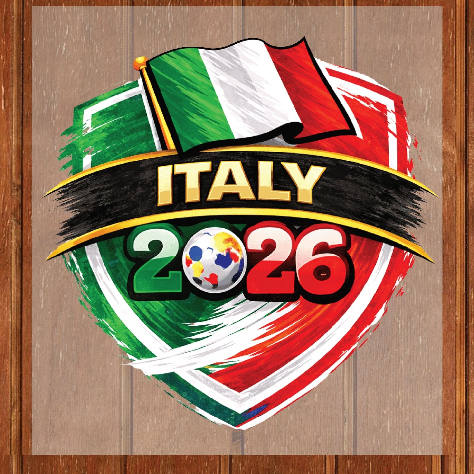 Italy World Cup 2026 DTF Transfer Ready to Press Gli Azzurri Soccer Heat Transfer For Shirts Football Supporter UV Sticker Prints