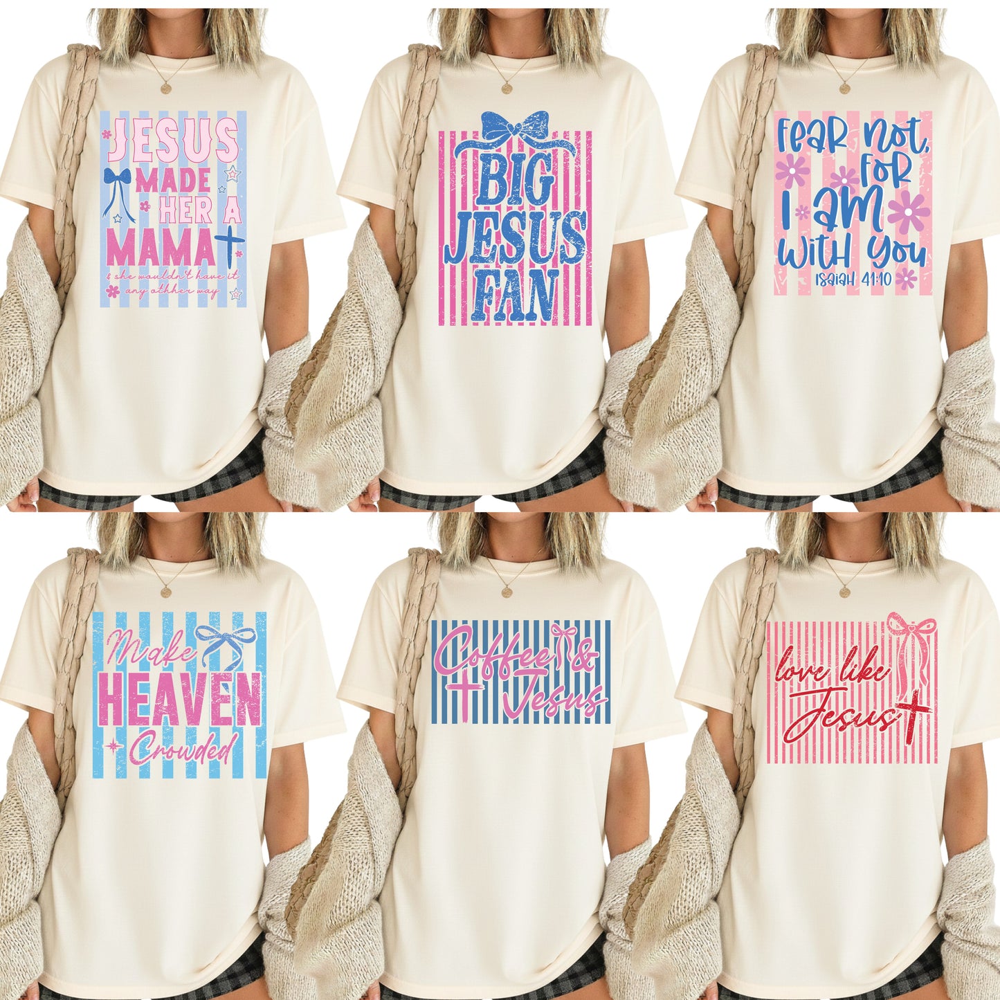 Jesus Lover Comfort Colors T Shirt Christian Apparel Religious Tees Jesus made Her Mama Big Jesus Fan Make Heaven Crowded Love Like Jesus