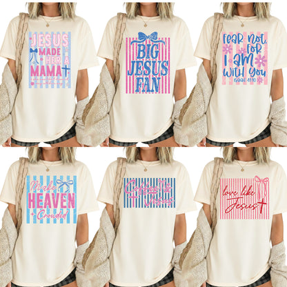 Jesus Lover Comfort Colors T Shirt Christian Apparel Religious Tees Jesus made Her Mama Big Jesus Fan Make Heaven Crowded Love Like Jesus