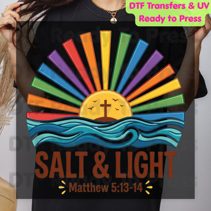 Salt and Light DTF Transfer Ready to Press