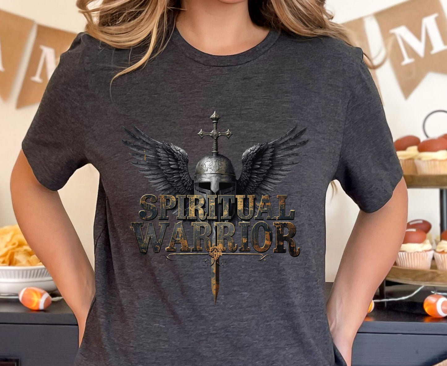 Spiritual Warrior T Shirt Christian Armor Of God Tee Knight Faith Shirt Adult Youth Toddler Baby Religious Gift Soldier For Christ Tee Shirt