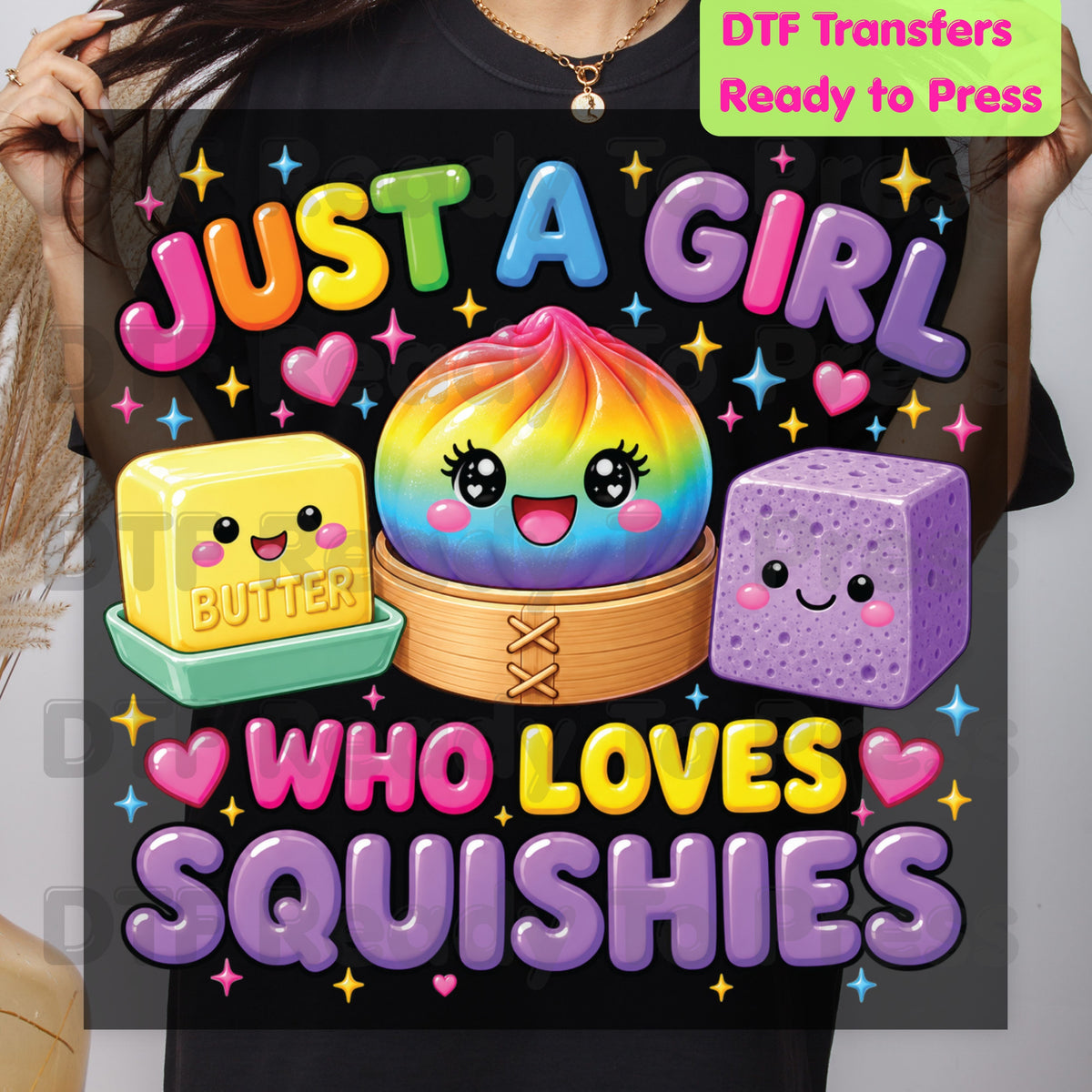 Squishy Lover DTF Transfer, Just a Girl Who Loves Squishies