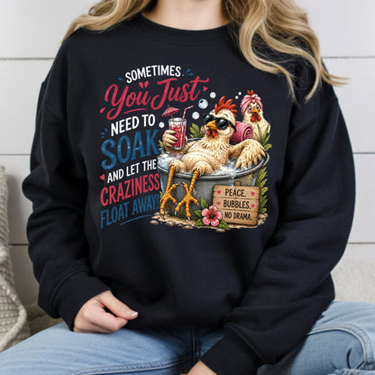 Funny Chicken Spa Day T-Shirt, Relaxing Chicken Sarcastic Quote Summer Comfort Color Tee