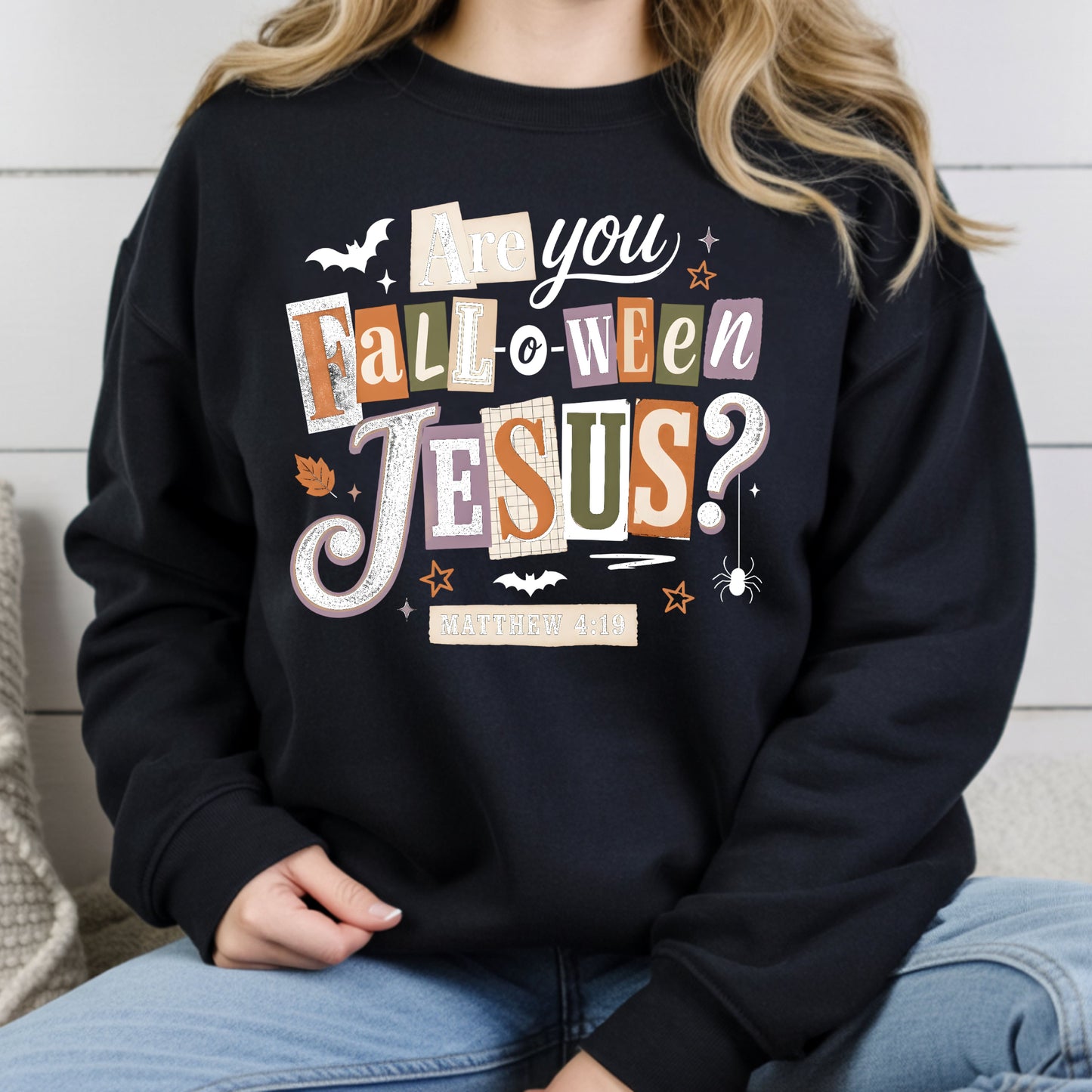 Are You Falloween Jesus Christian Halloween T-Shirt, Matthew 4:19 Ransom Note Tee