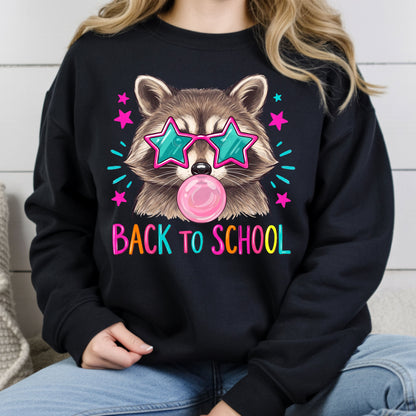 Back to School Raccoon T-Shirt, Star Sunglasses Bubblegum Trash Panda Comfort Color Tee