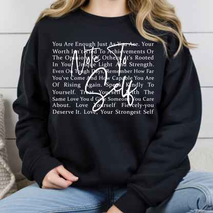 Note to Self Inspirational Self Love Quote T-Shirt, Women Motivational Tee