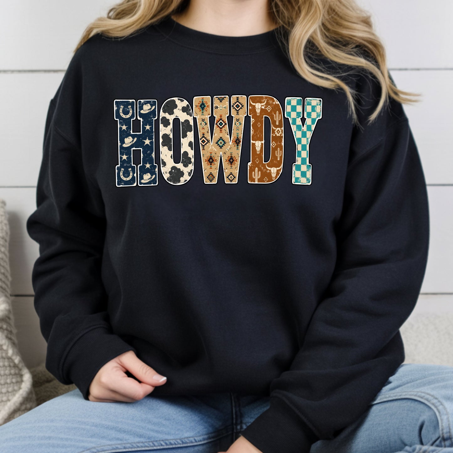 Western Howdy Cow Print T-Shirt, Southwestern Western Vibe Comfort Color Tee