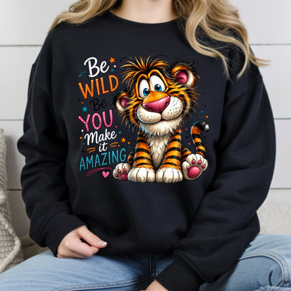Be Wild Be You Tiger Baby T-Shirt, Cute Inspirational Kids Tee