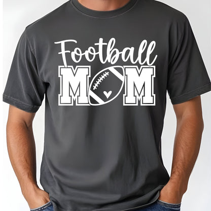 Football Mom Game Day Heart T-Shirt, Sports Season Varsity Letters Comfort Color Tee