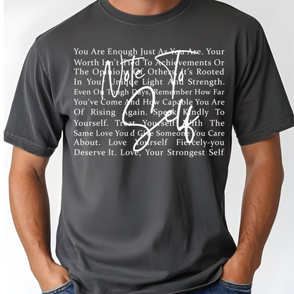 Note to Self Inspirational Self Love Quote T-Shirt, Women Motivational Tee
