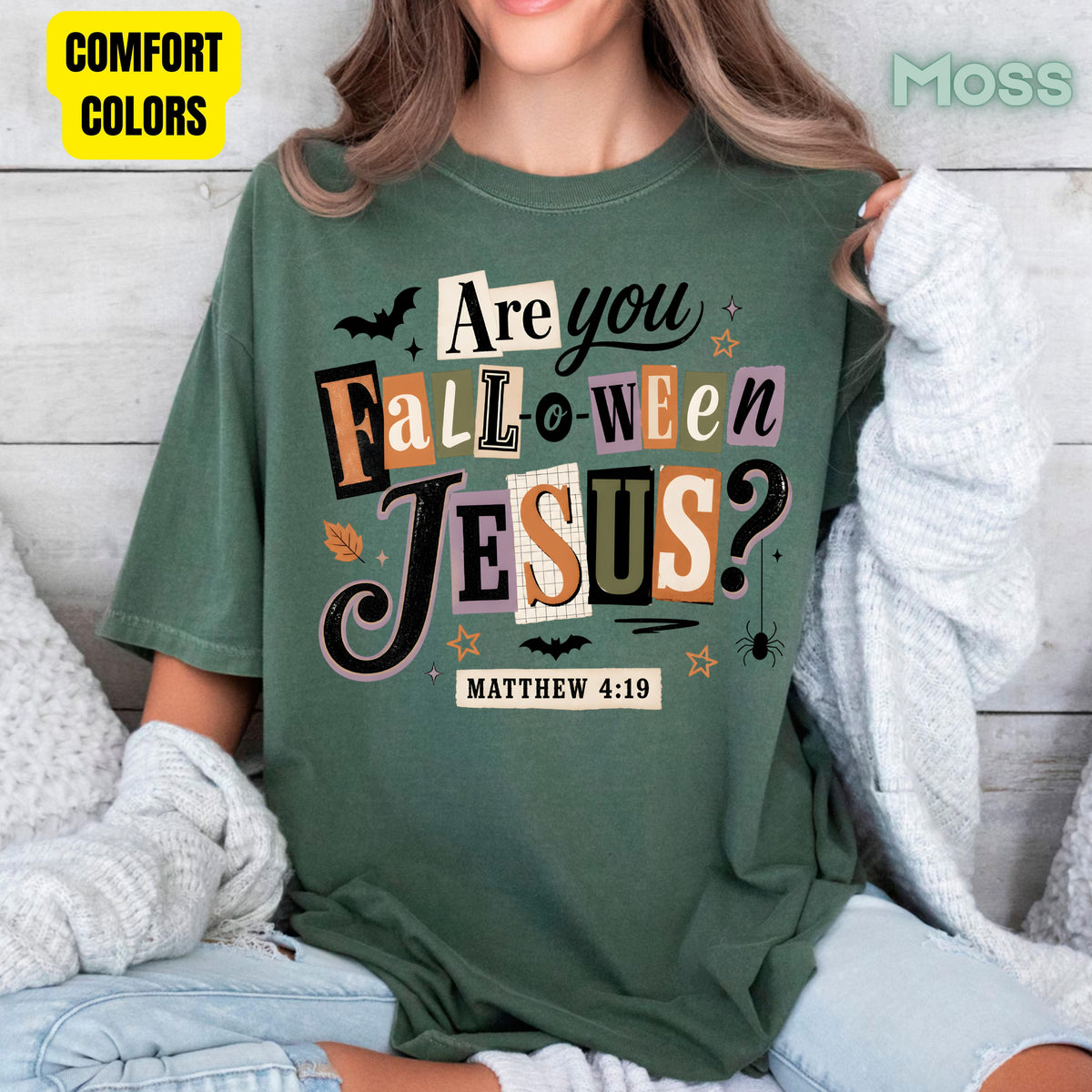 Are You Falloween Jesus Christian Halloween T-Shirt, Matthew 4:19 Ransom Note Tee