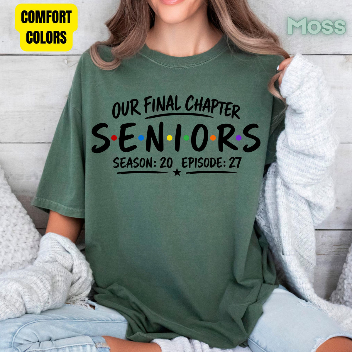 Seniors Our Final Chapter Class of 2027 T-Shirt, Friends Season 20 Episode 27 Graduation Tee