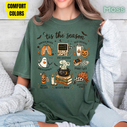 Halloween Respiratory Therapist RT Nurse T-Shirt, Spooky Season Medical Tee