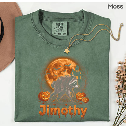 Halloween Jimothy Werewolf T-Shirt, Spooky Moon Pumpkin Horror Tee