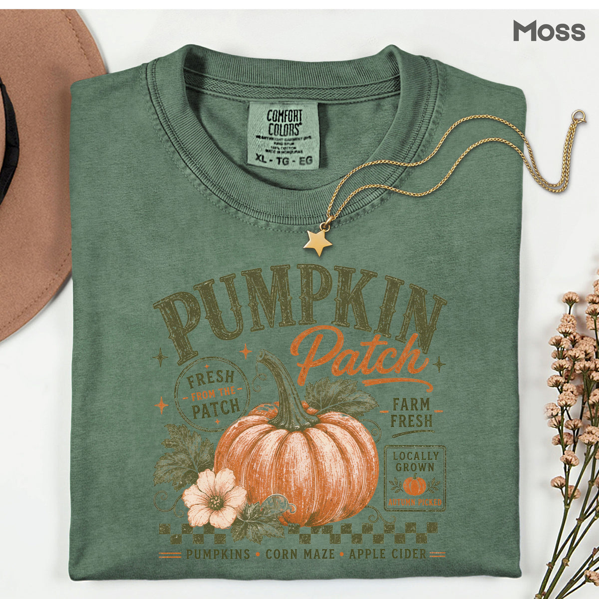 Pumpkin Patch Comfort Colors T Shirts Vintage Fall Graphic Tee Fresh From The Patch Farm Fresh Shirt Autumn Thanksgiving Season Sweater