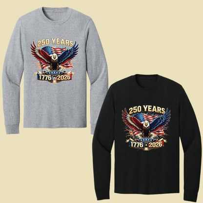 250 Years Patriotic Eagle DTF Transfer Ready to Press Comfort Colors T Shirt Lightning Flag Heat Stickers 1776 2026 USA Semiquincentennial