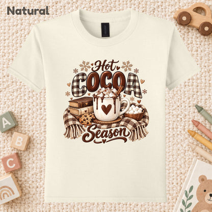 Hot Cocoa Season T-Shirt, Books and Cookies Christmas Tee, Cozy Winter Sweatshirt