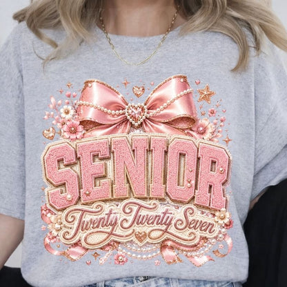 DTF Gang Sheet Senior Class of 2027 Premade Graduation DTF Transfer Ready to Press Class of 2k27 Heat Transfer Trendy Senior Shirt