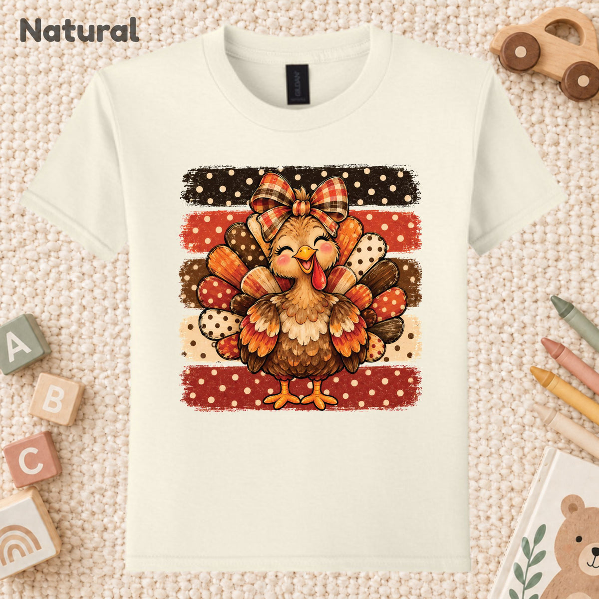 Cute Turkey Bow T-Shirt, Polka Dot Thanksgiving Tee, Striped Fall Sweatshirt