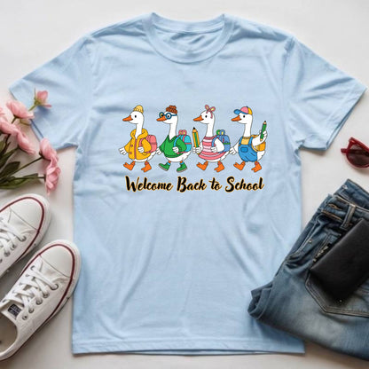 Back To School Shirt Welcome Back To School Silly Goose Kids Tees First Day Of School Gift For Youth Kindergarten Student Shirts