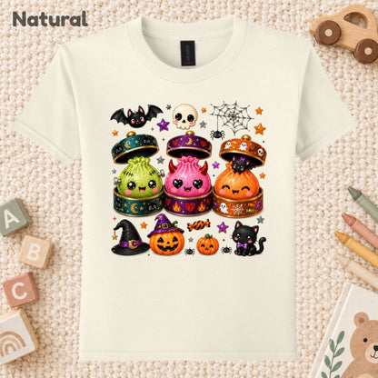 Cute Halloween Dumplings KawaiiT-Shirt, Monster Spooky Season Graphic Tee