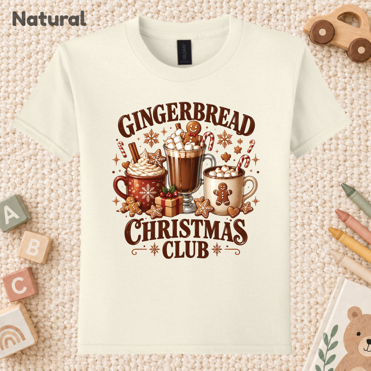 Gingerbread Christmas T-Shirt, Hot Cocoa and Cookies Holiday Tee, Festive Sweatshirt