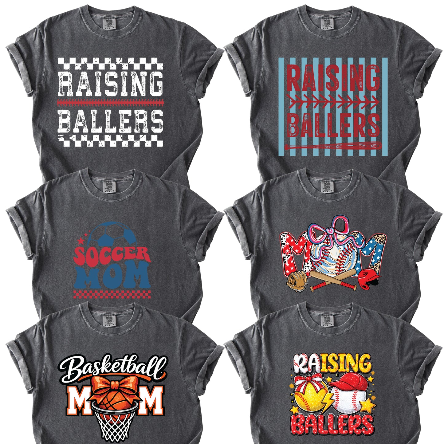 Basketball Comfort Colors T Shirt Raising Baller Apparel Game Day Soccer Mom Tees Basketball Mom Gift Shirts