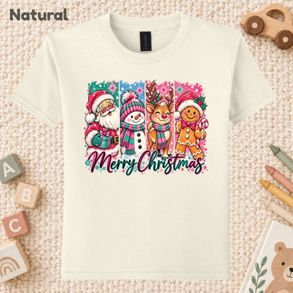 Christmas Characters T-Shirt, Santa Snowman Reindeer Gingerbread Tee, Holiday Sweatshirt