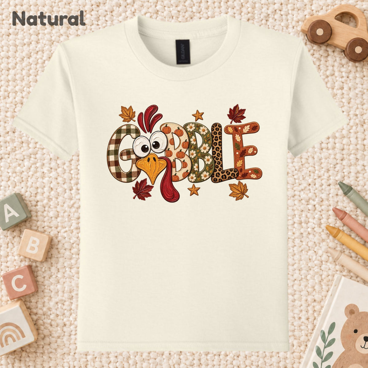 Gobble Turkey T-Shirt, Plaid Leopard Thanksgiving Tee, Funny Fall Sweatshirt