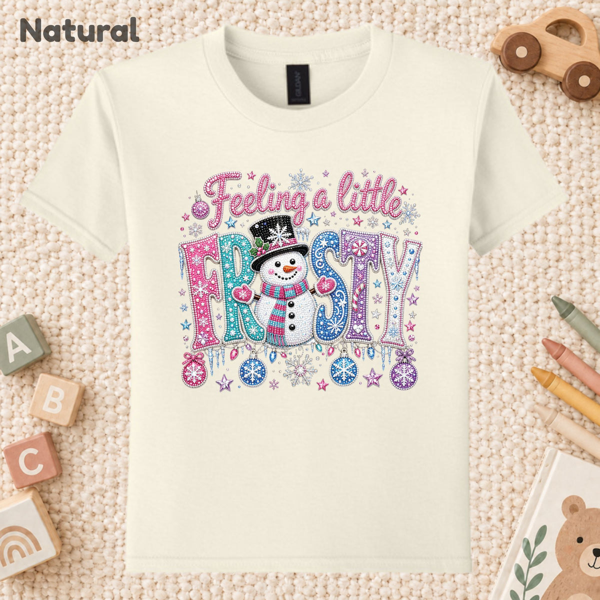 Feeling a Little Frosty T-Shirt, Cute Snowman Christmas Tee, Winter Holiday Sweatshirt