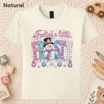 Feeling a Little Frosty T-Shirt, Cute Snowman Christmas Tee, Winter Holiday Sweatshirt