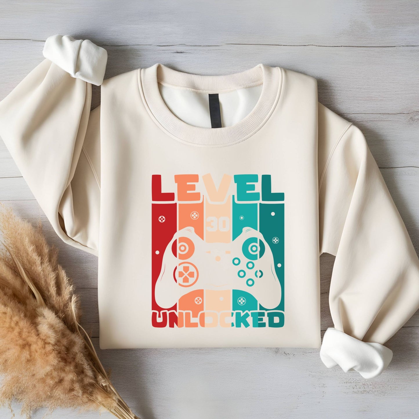 30th Birthday Shirt Level 30 Unlocked T-Shirt Gamer 30 Year Birthday Gift