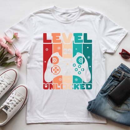 30th Birthday Shirt Level 30 Unlocked T-Shirt Gamer 30 Year Birthday Gift
