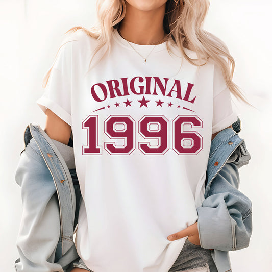 30th Birthday Shirt Original 1996 T-Shirt 30 Year Birthday Gift Vintage 1996 Birthday Tee Thirtieth Birthday Party Outfit Custom 1996 Shirt