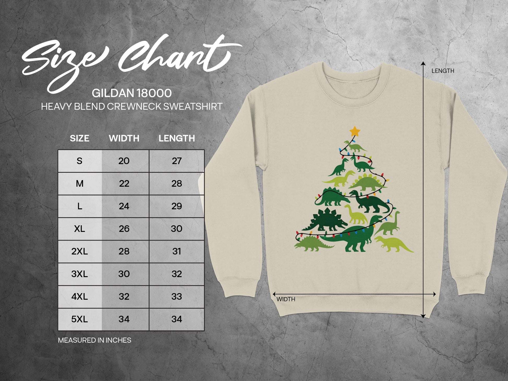 Dinosaur Christmas Tree Graphic Crewneck Sweatshirt