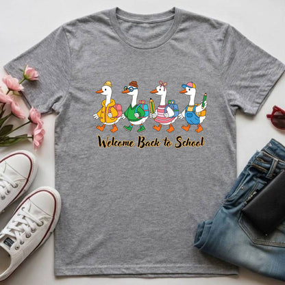 Back To School Shirt Welcome Back To School Silly Goose Kids Tees First Day Of School Gift For Youth Kindergarten Student Shirts