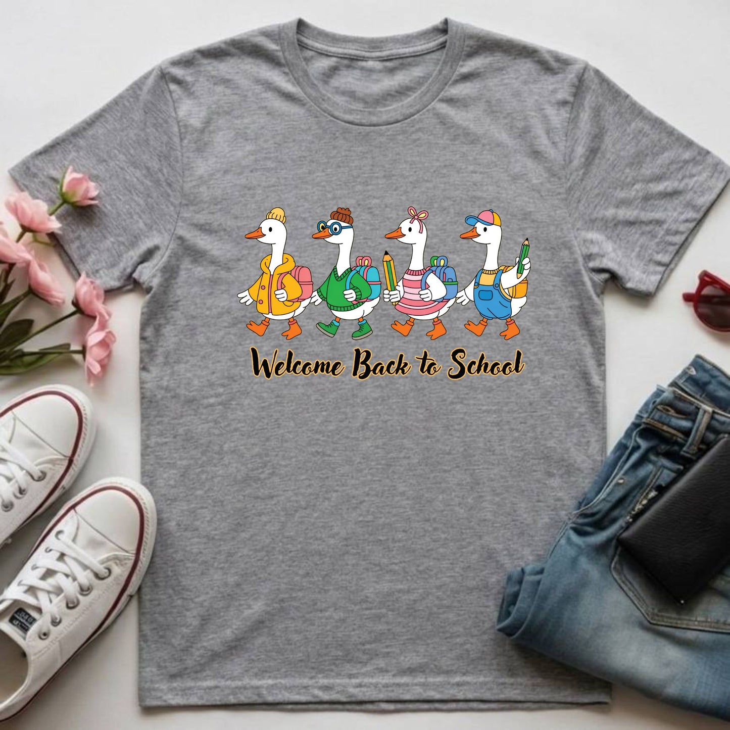 Back To School Shirt Welcome Back To School Silly Goose Kids Tees First Day Of School Gift For Youth Kindergarten Student Shirts
