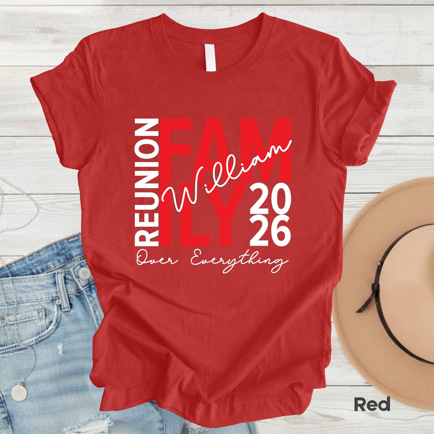 Custom Family Reunion 2026 T Shirts Personalized Family Name Tees