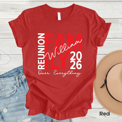Custom Family Reunion 2026 T Shirts Personalized Family Name Tees