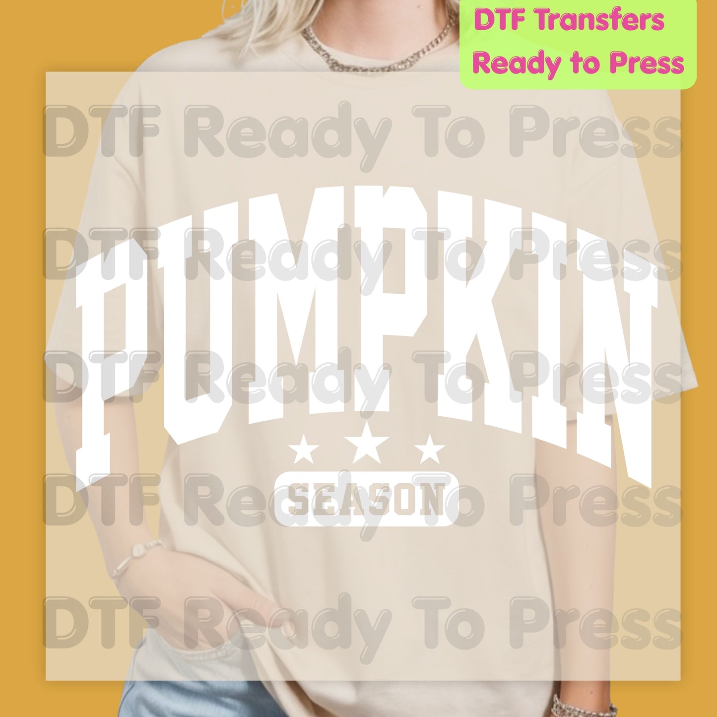 Pumpkin Season DTF Transfer Ready to Press