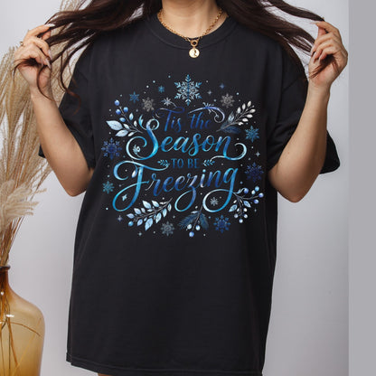 Winter DTF Transfer Ready to Press Premade DTF Gang Sheet Snowman Hot Cocoa Chilly Vibes Freezin Season Holiday Heat Transfer Shirts