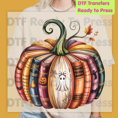 Bookish Pumpkin DTF Transfer Ready to Press