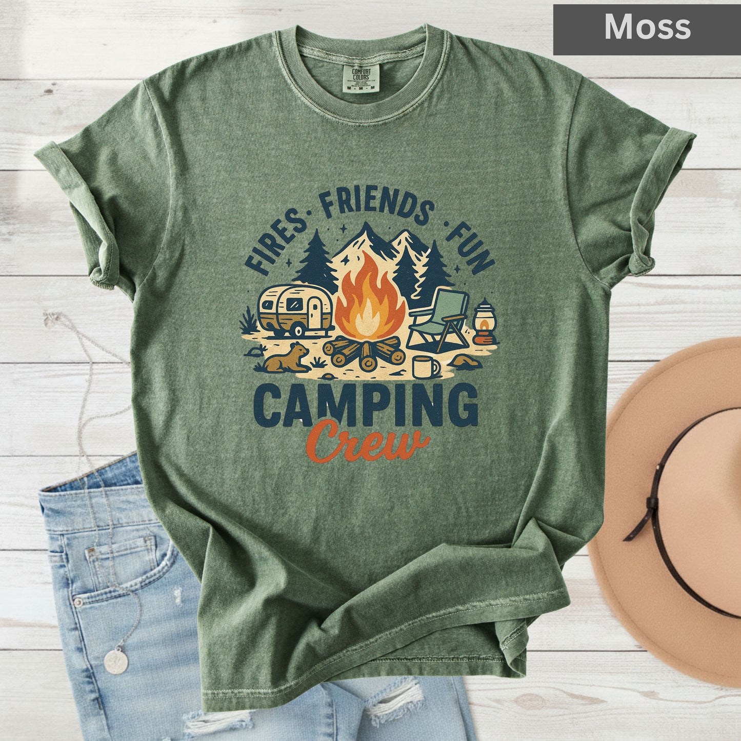 Camping Crew Comfort Colors T Shirt
